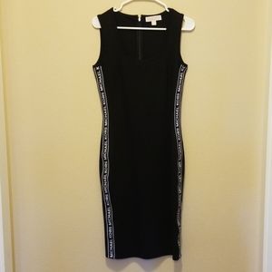 Michael Kors Logo Black Stripe Dress